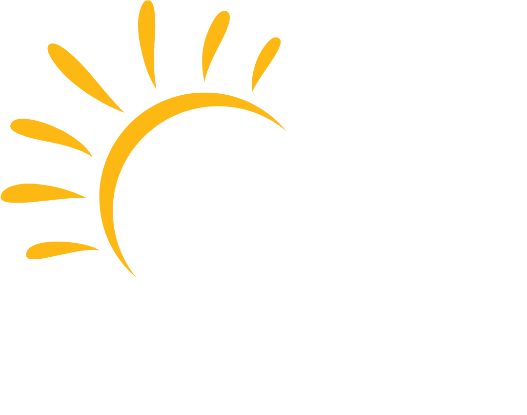 Logo 365 marketa, žuto sunce i bijeli tekst "365 market"